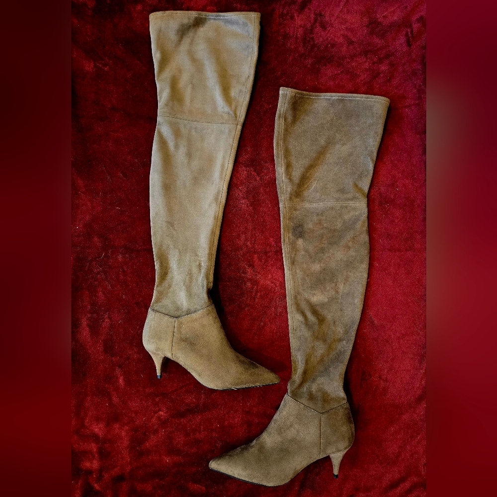 ALDO Suede over-the-knee kitten heel boots